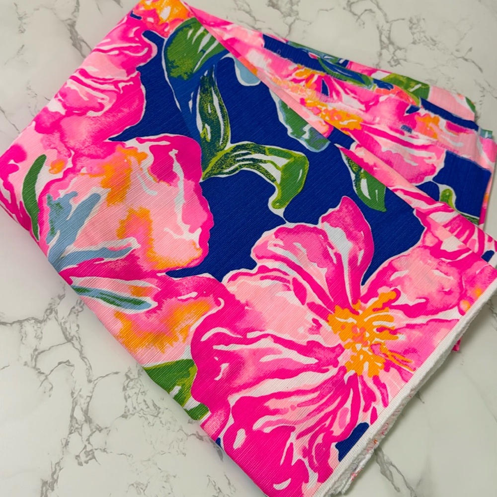 Floral Pink and Blue Fabric